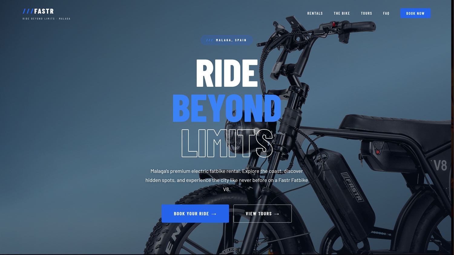 Screenshot of the Fastr website